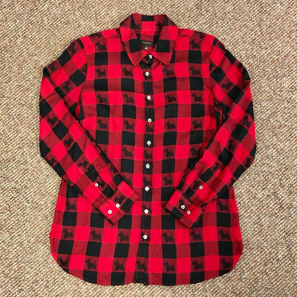Scottie dog plaid shirt